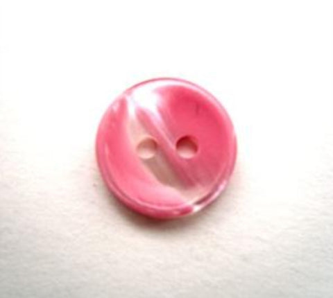 B13711 12mm Hot Pink and Pearl Variegated Polyester 2 Hole Button - Ribbonmoon