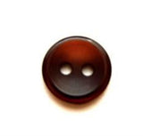 B8073 11mm Hot Chocolate Brown Polyester 2 Hole Shirt Type Button - Ribbonmoon