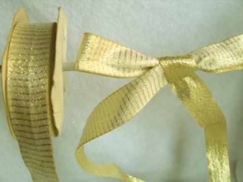 R5885 24mm Gold, Pearl and Iridescent Metallic Lame Ribbon - Ribbonmoon