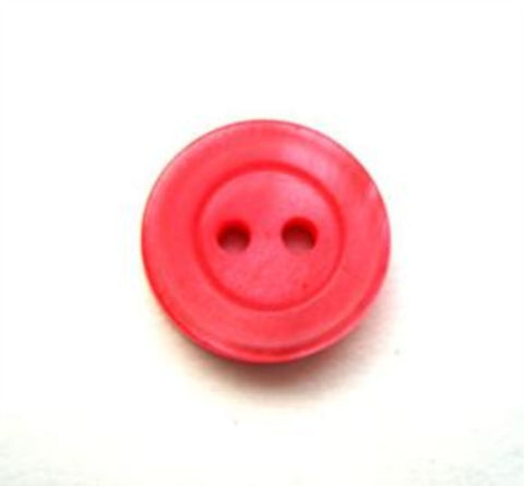 B13980 15mm Tonal Salsa Pink Pearlised Surface 2 Hole Button - Ribbonmoon