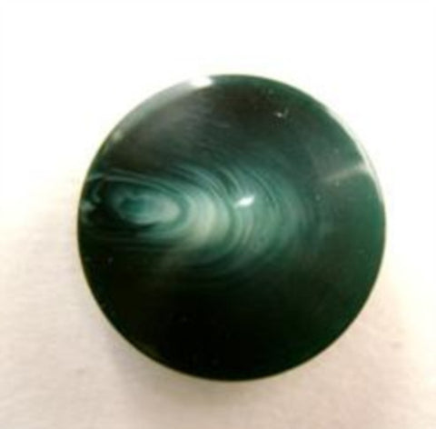 B14336 Tonal Dark Sea Greens Glossy Button, Hole Built into the Back - Ribbonmoon