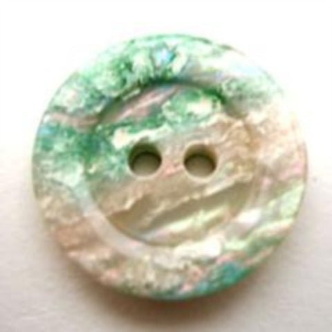 B13411 20mm Parkeet and Mixed Marble Effect 2 Hole Button - Ribbonmoon