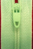 Z3345 18cm Pale Green Nylon Pin Lock No.3 Closed End Zip - Ribbonmoon