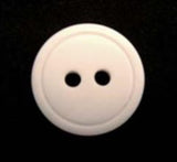 B5132L 15mm Bridal White Soft Sheen 2 Hole Button