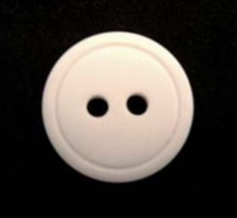 B5132L 15mm Bridal White Soft Sheen 2 Hole Button