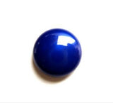 B13751 14mm Deep Dark Royal Blue High Gloss Domed Shank Button - Ribbonmoon