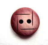 B7242 15mm Frosted Burgundy Soft Sheen 2 Hole Button - Ribbonmoon