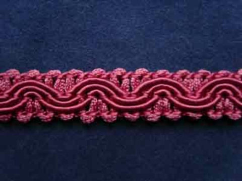 FT993 12mm Deep Mauve Pink Braid Trimming - Ribbonmoon