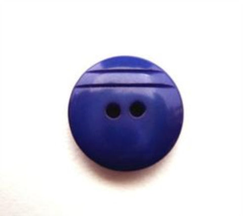 B13133 15mm Dark Royal Blue Gloss 2 Hole Button - Ribbonmoon