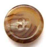 B5796 19mm Pale Brown and Honey Aaran Matt Centre 4 Hole Button - Ribbonmoon