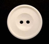 B5136 19mm White Matt Centre 2 Hole Button - Ribbonmoon