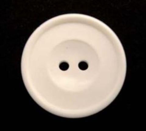 B5136 19mm White Matt Centre 2 Hole Button - Ribbonmoon