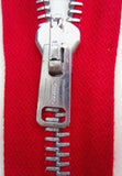 Z2336 30cm Cardinal Red Metal Teeth No.5 Open End Zip - Ribbonmoon