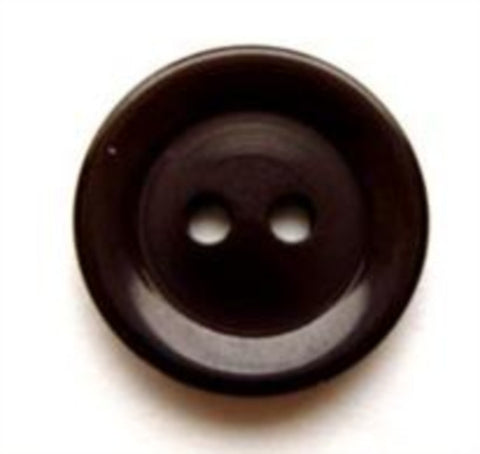 B5327 16mm Dark Aubergine High Gloss 2 Hole Button - Ribbonmoon