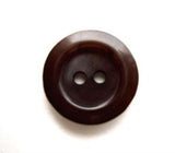 B13602 16mm Dark Brown Matt Centre 2 Hole Button - Ribbonmoon