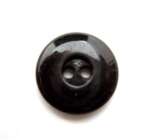 B13094 16mm Tonal Midnight Navy Gloss 2 Hole Button - Ribbonmoon