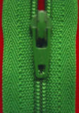 Z1955 YKK 56cm Dusky Emerald Nylon No.3 Closed End Zip - Ribbonmoon