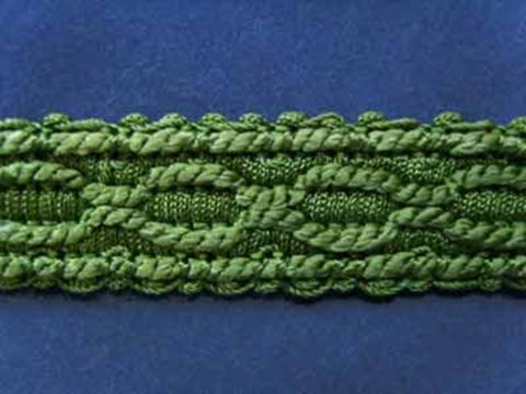 FT635 22mm Leaf Green Furnishing Braid Trim