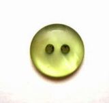 B7314 11mm Sping Green Domed Pearlised Surface 2 Hole Button - Ribbonmoon