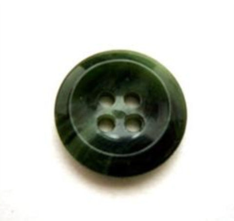 B10203 15mm Glossy Tonal Greens 4 Hole Button - Ribbonmoon