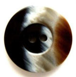 B6838 23mm Black, Natural, Beige and Brown Gloss 2 Hole Button - Ribbonmoon