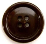 B15811 23mm Dark Chocolate Brown High Gloss 4 Hole Button - Ribbonmoon