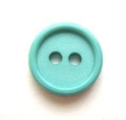 B8312 14mm Deep Aqua Turquoise Matt Centre 2 Hole Button - Ribbonmoon