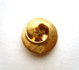 B9376 15mm Gold Gilded Poly Dome and Textured Shank Button