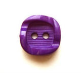 B9237 14mm Purple Textured 2 Hole Button with a Wavy Gloss Rim - Ribbonmoon