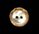 B15534 15mm Aaran Pearlised 2 Hole Button with a Textured Rim - Ribbonmoon