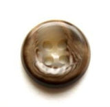 B6436 15mm Brown and Beige Aaran Gloss 4 Hole Button - Ribbonmoon