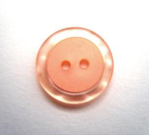 B11701 16mm Apricot Iced Matt Centre 2 Hole Button - Ribbonmoon