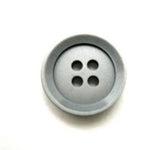 B10793 15mm Silver Grey Matt Centre 4 Hole Button - Ribbonmoon