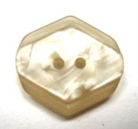 B15583 20mm Straw Beige Tinted Vivid Shimmer 2 Hole Button - Ribbonmoon