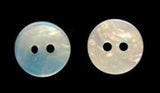 B2568 11mm Reversible Pearlised and Blue Shimmery 2 Hole Button