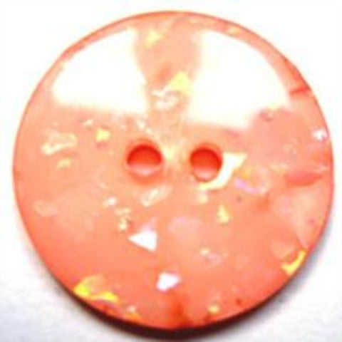 B16159 22mm Hologram Glitter under a Clear Surface 2 Hole Button - Ribbonmoon