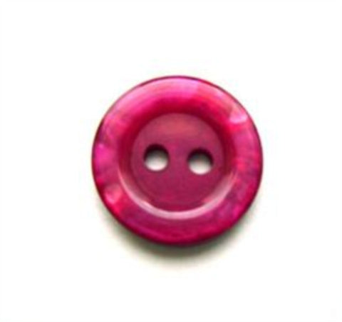 B9127 14mm Tonal Wine Pearlised Rim 2 Hole Button - Ribbonmoon