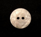 B10702 15mm Pearl White with an Iridescence 2 Hole Button - Ribbonmoon