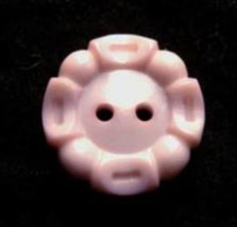 B17349 19mm Dull Azalea Pink Gloss 2 Hole Button - Ribbonmoon