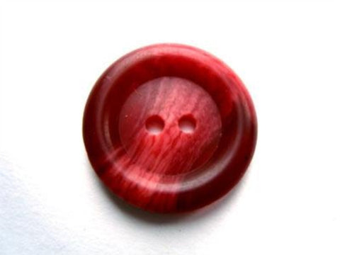 B17734 16mm Tonal Scarlet Berry Soft Sheen 2 Hole Button - Ribbonmoon