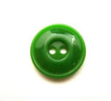 B13388 14mm Emerald High Gloss 2 Hole Button - Ribbonmoon