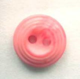 B1466 12mm Dark Rose Pink Matt Ringed Rim 2 Hole Button - Ribbonmoon