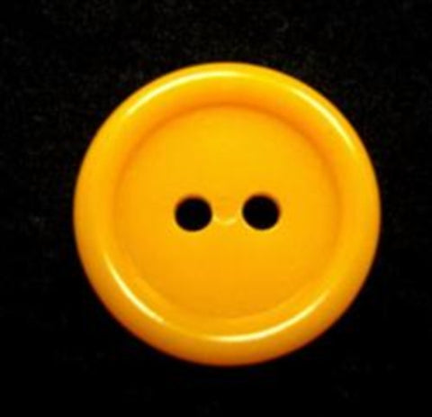 B15369 19mm Sunshine Yellow Gloss 2 Hole Button - Ribbonmoon