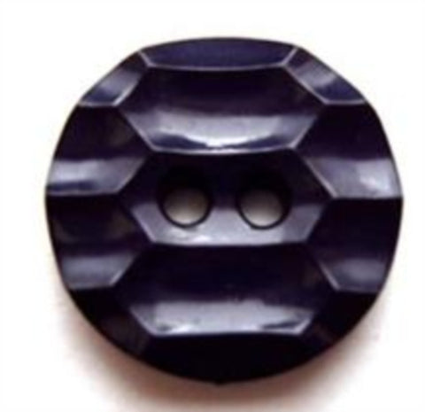 B7502 18mm Black Currant Glossy 2 Button with a Textured Design