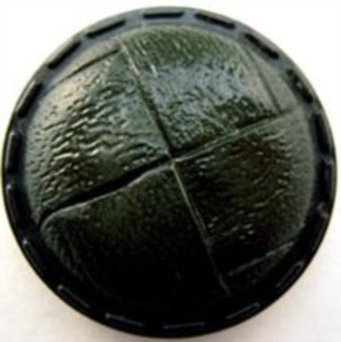 B15241 28mm English Forest Green Leather Effect Shank button - Ribbonmoon