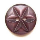 B5641 16mm Smoked Mauve Grey 2 Hole Polyester Star Button - Ribbonmoon