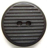 B6014 25mm Dark Smoke Grey Grooved Matt Centre 2 Hole Button