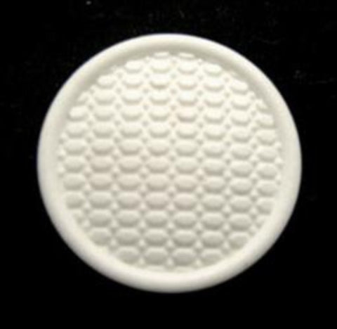 B11016 20mm White Shank Button with a Textured Design - Ribbonmoon