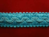 FT1097 17mm Peacock Blue Corded Braid Trimming - Ribbonmoon