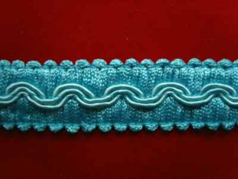 FT1097 17mm Peacock Blue Corded Braid Trimming - Ribbonmoon